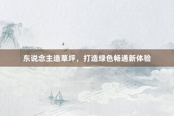 东说念主造草坪，打造绿色畅通新体验