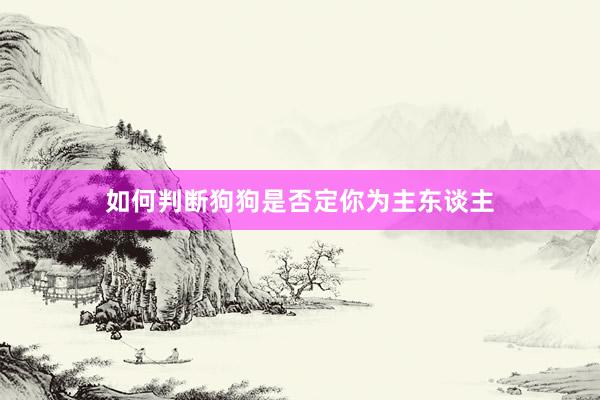 如何判断狗狗是否定你为主东谈主